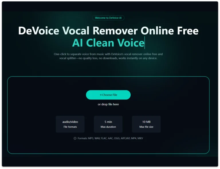 DeVoice homepage