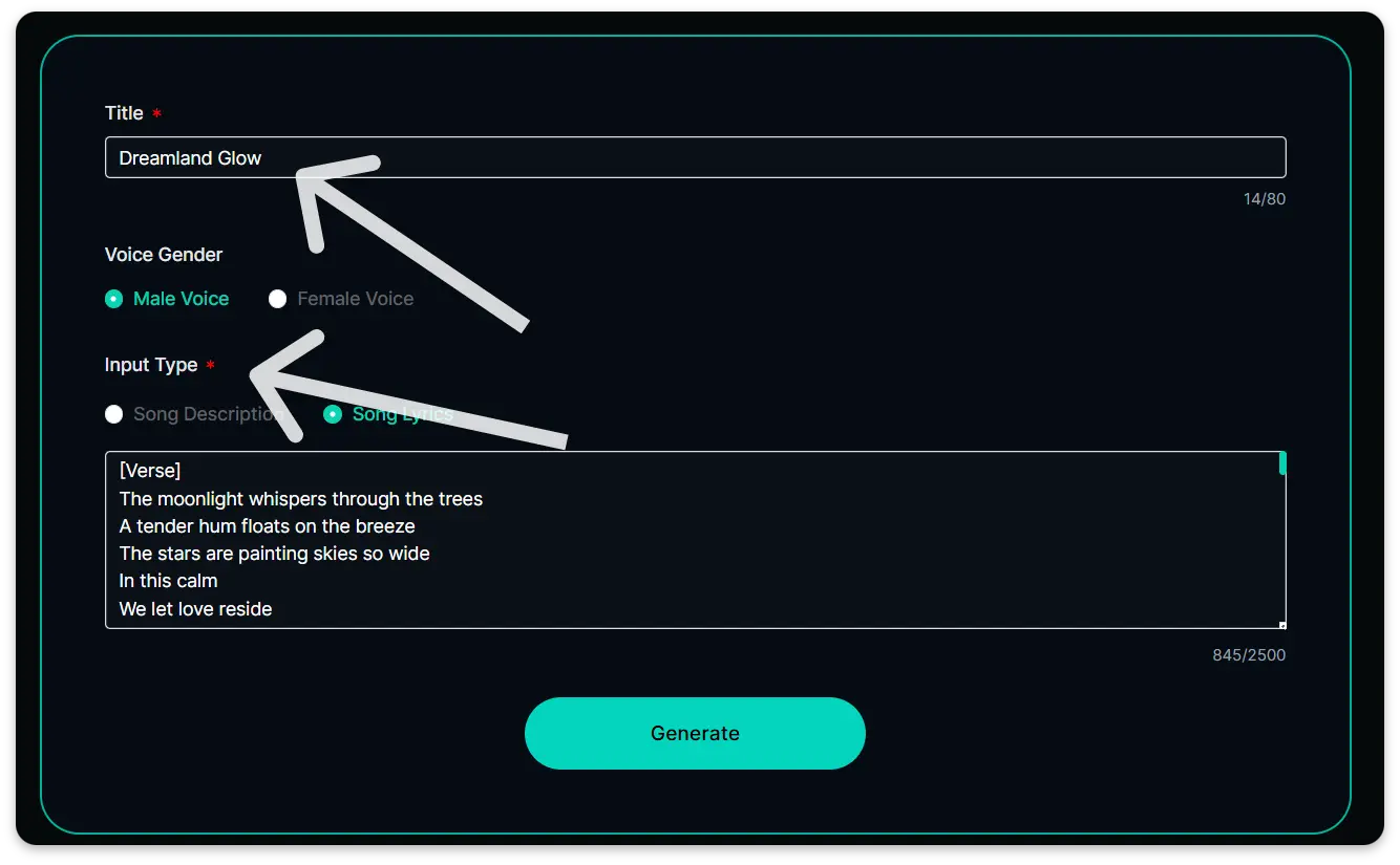 Step 1: Enter Title & Type