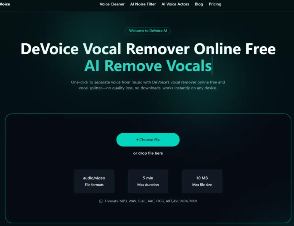 AI Vocal Remover
