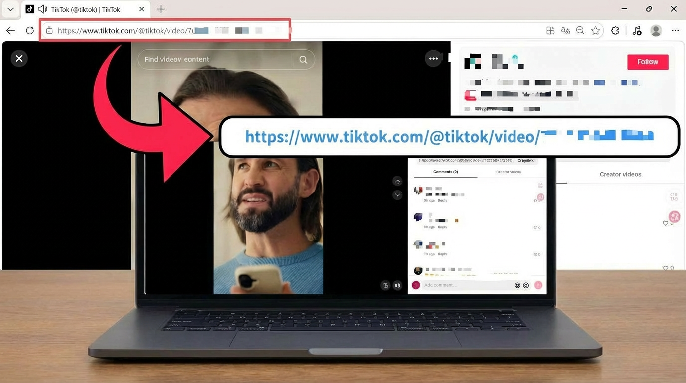 Bước 1: Sao Chép & Dán Link Video TikTok