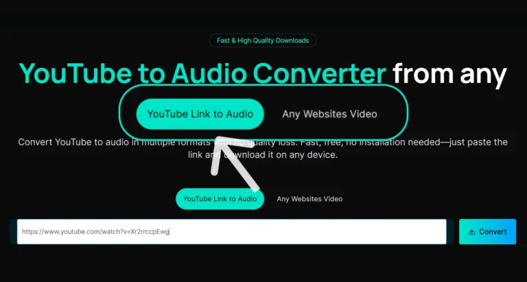 Step 1: Copy & Paste the YouTube Video Link