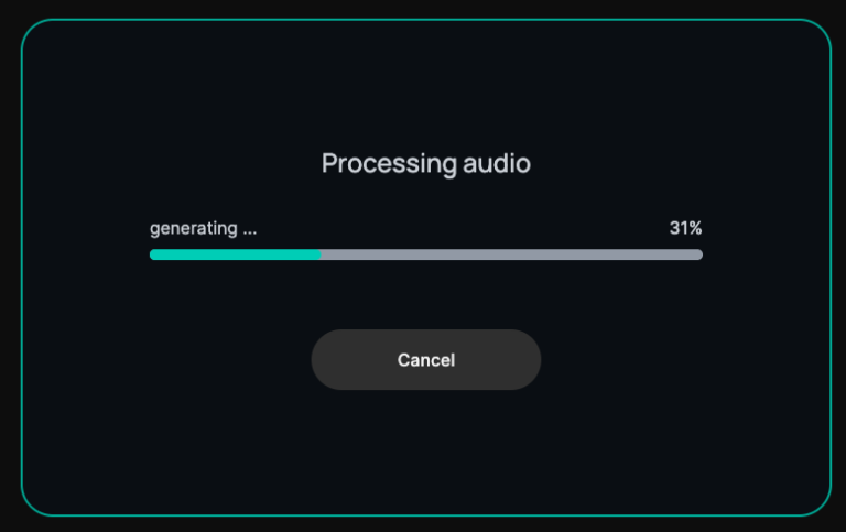 Step 2: AI Noise Reduction Processing
