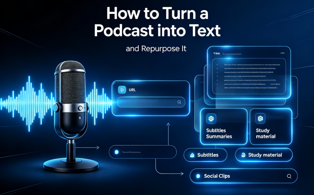 How to Turn a Podcast into Text (and Repurpose It)